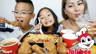 Delicious JOLLIBEE Chicken amp Spaghetti  Mukbang  NE Lets Eat [upl. by Radek206]