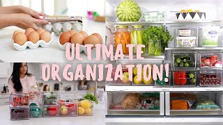 ULTIMATE Fridge Organization IN 5 Easy Steps MissLizHeart [upl. by Yeslaehc]