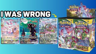 I was WRONG About Evolving Skies Booster Boxes [upl. by Anahsor]