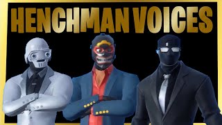 All Henchman soundsVoices in fortnite chapter 2 season 2  Fortnite Henchman Sounds [upl. by Aisa]