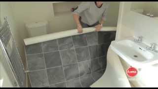 DIY How to lay vinyl or lino flooring [upl. by Eilloh838]