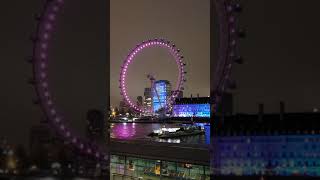 London Eye à noite e o rio Tâmisa [upl. by Loseff]