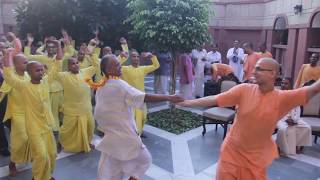 ISKCONDelhi Devotees Dancing on Hare Krishna Mahamantra Kirtan [upl. by Rhu]