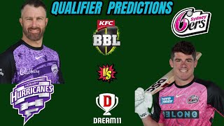 Hobart Hurricanes vs Sydney Sixers  Dream11 [upl. by Nosiram418]