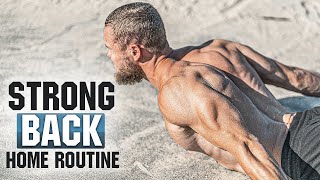 NO GYM FULL BACK WORKOUT AT HOME  NO EQUIPMENT NEEDED [upl. by Aisatsan]