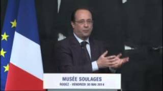 Discours Hollande au Musée Soulages [upl. by Adran719]