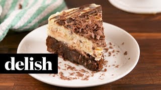 Brownie Bottom Cheesecake  Delish [upl. by Vachil]