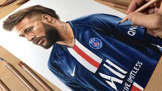 Drawing Neymar Jr PSG • Time Lapse [upl. by Clance]