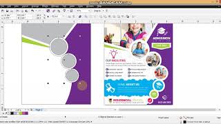 How to Make School Flyer Design Using Coreldraw  Ahsan Sabri [upl. by Chet]