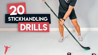 20 STICKHANDLING DRILLS YOU CAN DO AT HOME 🏒 [upl. by Mayer]