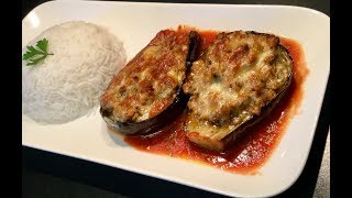 LES AUBERGINES FARCIES À LA VIANDE HACHÉE [upl. by Anialahs]