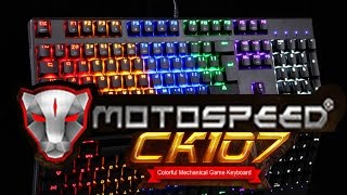 MotoSpeed CK107 Mechanical Gaming Keyboard with LED Backlit [upl. by Marabel]