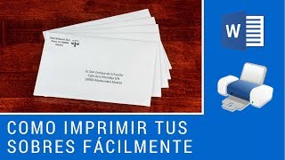 CÓMO IMPRIMIR SOBRES CON TU IMPRESORA [upl. by Nolahs34]