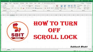 How to Turn OFF Scroll Lock in Excel  O365  MSOffice [upl. by Anuska]