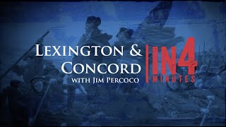 Lexington amp Concord The Revolutionary War in Four Minutes [upl. by Ardnasirk]