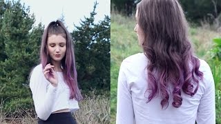 Purple Ombre Hair  DIY for brown hair [upl. by Ahmar]