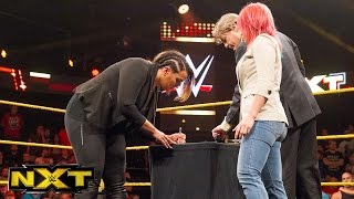 Asuka and Nia Jax sign their TakeOver contract WWE NXT June 1 2016 [upl. by Akehsar]