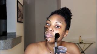 Activated Charcoal honey facial mask tutorial [upl. by Sahpec]