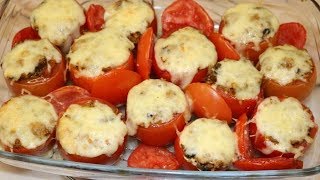 TOMATES FARCIE A LA VIANDE HACHÉE FACILE CUISINERAPIDE [upl. by Aderf447]