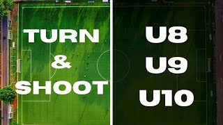 Turn amp Shoot Drill For FootballSoccer  U8 U9 U10 [upl. by Figge694]