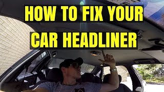 HOW TO Replace a Car Roof Lining [upl. by Yenwat]