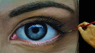 How to Paint a Realistic Eye in Acrylic by JM Lisondra [upl. by Sioux]