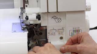 Threading a 3 Thread Serger Overlock Wide  SINGER® 14CG754 [upl. by Solegnave]