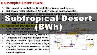 Koppen Scheme  Subtropical Desert BWh  UPSC IAS Geography [upl. by Arv52]