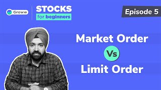 Market Order Vs Limit Order  Stocks for Beginners [upl. by Ancilin6]