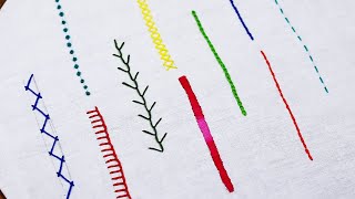 10 Basic Stitches  Hand Embroidery For Beginners [upl. by Ahrendt]