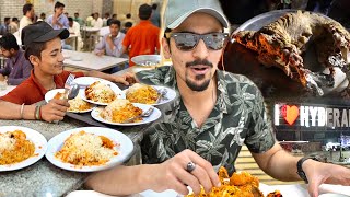 STREET FOOD IN HYDERABAD  WILD Biryani Full GOAT Sajji amp Pulao Breakfast in Sindh Pakistan [upl. by Ydnil883]