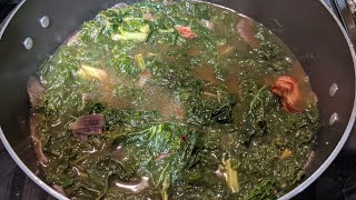 How To Cook Fresh Kale amp Spinach The Easy Southern Style Way [upl. by Burrill]