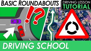 Basic Roundabouts Explained  Driving Tutorial [upl. by Sesilu183]