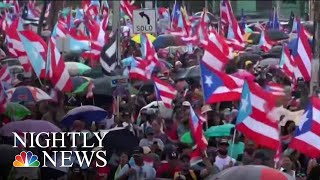 Puerto Rico Governor Resigns After Days Of Protests Over Leaked Messages  NBC Nightly News [upl. by Odlonyer625]