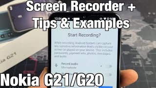 Nokia G21G20 How to Screen Record  Tips Everything U Need to Know [upl. by Hannibal]