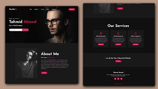 Build a Complete Personal Portfolio Website Using Only HTML And CSS  Pure HTML And CSS [upl. by Aubrey]