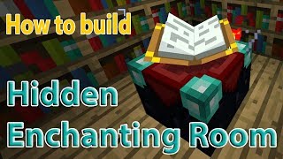 Minecraft Hidden Enchanting Room  Table  Easy Redstone [upl. by Anairam]