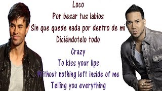 Enrique Iglesias  Loco  Lyrics English and Spanish  ft Romeo Santos  Crazy  Translation [upl. by Patrice]