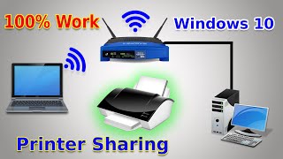 ✅🖨 How To Share A Printer On Network Wifi and LAN  Windows 1087 [upl. by Clayberg]