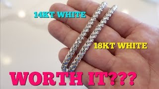 18KT WHITE Gold worth it Color difference between 14kt vs 18kt [upl. by Floria4]