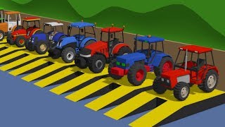 Colorful Tractors  Learning colors  New Version  Kolorowe Traktory ENG [upl. by Nimzzaj309]