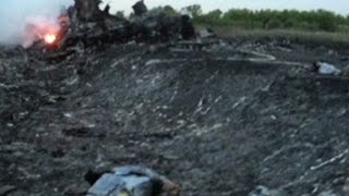 Journalist Bodies turned inside out at MH17 crash site [upl. by Ahsitruc12]