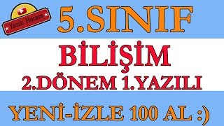 YENİ 5Sınıf Bilişim 2Dönem 1Yazılı SorularıYazılı Hocam [upl. by Orban]