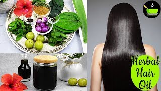 Homemade Herbal Hair Oil  How To Stop Hair Fall Naturally At Home  Hair Oil For Long amp Strong Hair [upl. by Nikral]