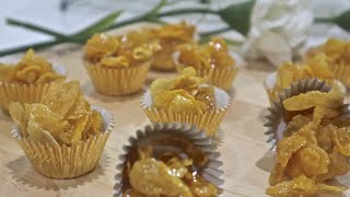 Resipi Cornflakes Madu Mudah 3 Bahan Honey Cornflakes Recipe [upl. by Sirret]