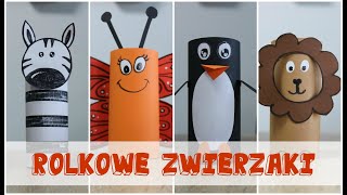 Zwierzaki z rolek po papierze toaletowym DIY  DIY Paper Rolls Animals [upl. by Boarer]