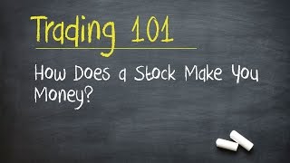 Trading 101 How Does a Stock Make You Money [upl. by Hobard]