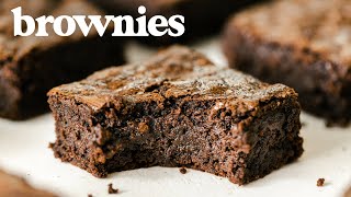 The Perfect BROWNIE  How to Make FUDGY CracklyTop Brownies [upl. by Justus]