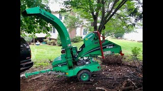 The Vermeer BC600 XL Wood Chipper at Work [upl. by Bocaj]