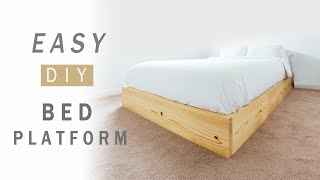 Easy DIY Bed Platform with plans  How To Make [upl. by Tibbitts]